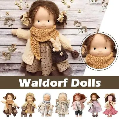 Handmade Waldorf Doll Knitted Plush Stuffed Toy Christmas Birthday Gift Z5V8 • £16.19