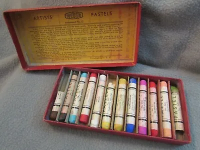 Vintage Soft Pastels Weber Artists  No. 12 Original Box 1930-40 - Set Of 12 • $17.99