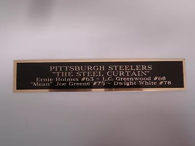 Pittsburgh Steelers Football Card Steel Curtain Display Case Nameplate 1.5  X 8  • $7.50