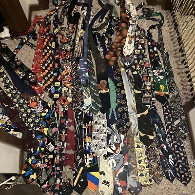 40 Novelty Cartoon Disney Teacher Sports Necktie Tie Lot Collection • $50