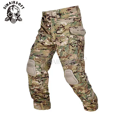 SINAIRSOFT G3 Combat Pants With Knee Pad Airsoft Tactical Gen3 Trousers MultiCam • £65.99