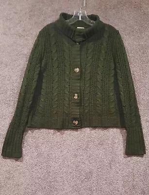 Mossimo Supply Co. Junior's Cardigan Sweater Olive Green Size L Pre-owned • $15