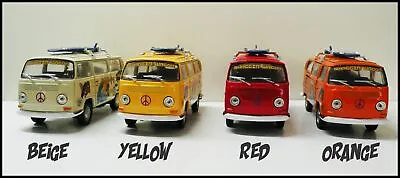 1972 VW Kombi Gone Surfing Van With Surfboard Custom Graphic 1:60 Diecast • $19.95