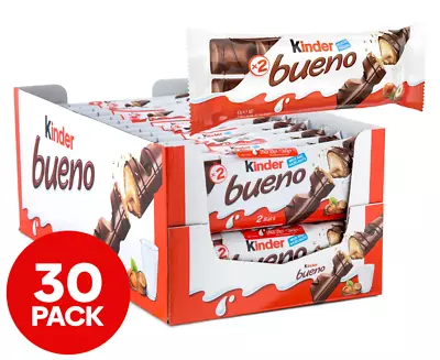 30 X Kinder Bueno Banded Chocolate Bars 43g • $49.95