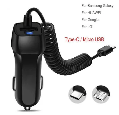 For Android Samsung Cell Phone FAST Rapid Car Charger Type C Micro USB Charging • $5.59