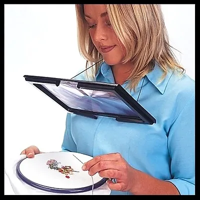 Giant Hands Free  Magnifying Glass - Reading Sewing Craft Knitting UK SELLER • £10.99