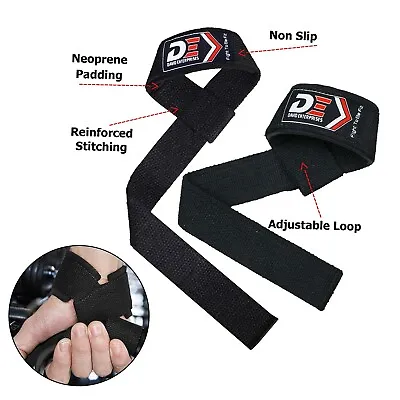 Weight Lifting Straps  Gym Wrist Support Weight Training Lifting Strap • £3.79