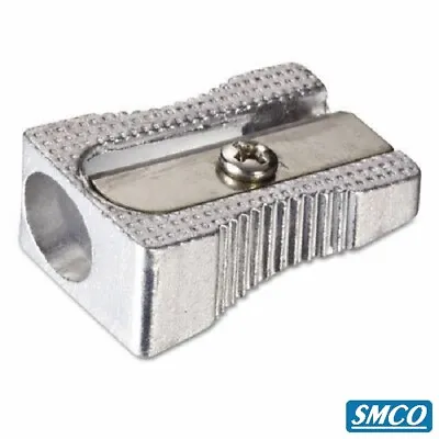 SINGLE HOLE METAL PENCIL SHARPENER Quality Aluminium HOME OFFICE SCHOOL By SMCO • £3.75