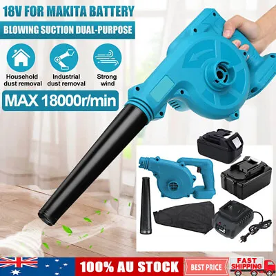 Cordless Variable Speed Leaf Air Blower Vacuum Battery Charger For Makita 18V • $30.89