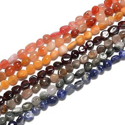 Multi Natural Gemstone Pebble Nugget Beads Size Approx 8x10mm 15.5'' Strand • $7.99