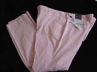 Paisley & Gray Men's Slim Fit Pink/White Stripes Pants Suit Separate Sz 40 X 32 • $49.99