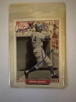 Ernie Banks Signed 1993 All-Star Autographed Baseball Card W/ Nabisco COA Auto • $20