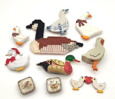 Vintage Magnet Lot Duck Geese Ceramic Russ Country Farmhouse Refrigerator • $11.90