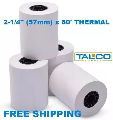 (100) VERIFONE VX510 (2-1/4  X 80') THERMAL RECEIPT PAPER ROLLS  ~FREE SHIPPING~ • $57.99