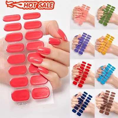 Women Manicure Nail Decal Full Nail Wraps Nail Sticker 3D Matte Foil DIY US • $1.01