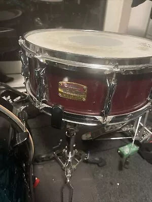 Cranberry Red Yamaha Stage Custom Advantage Snare Drum 14” X 5.5” • £75