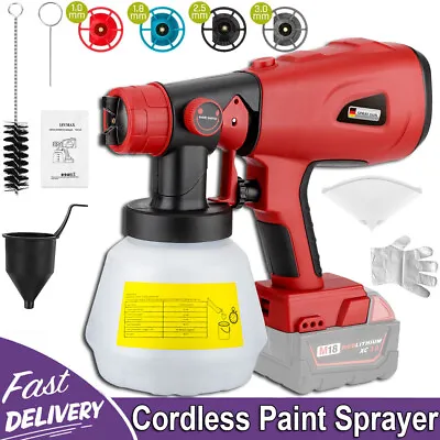 Paint Sprayer For Milwaukee M18 18V Battery HVLP Spray Paint Gun Cordless 200W • $64.39