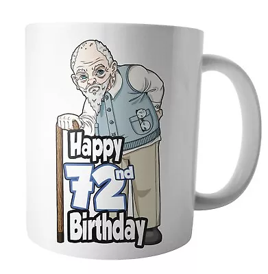 Old Man Birthday Mug Gift Mens Dad Husband Grandad Grandpa Brother ANY AGE • £12.95