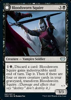 BLOODSWORN SQUIRE X4 ~mtg NM-M Innistrad: Crimson Vow 4 Unc • $1.52