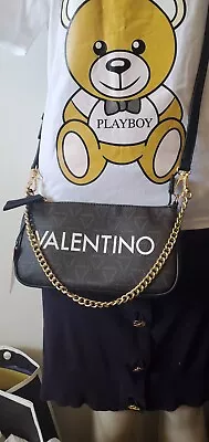 New Mario Valentino Logo Crossbody Bag Shoes Shoulder Bag Convertible Pouchette  • $129