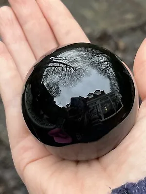 Black Obsidian Crystal Ball Large AAA+ Powerful / Creative / Protective 60mm • £23.99