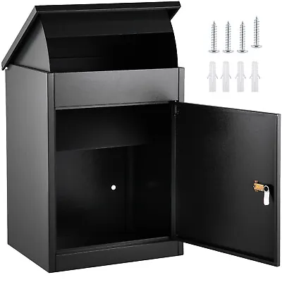 VEVOR Parcel Drop Box Package Mailbox Porch Express With Lockable Storage Gray • $158.99