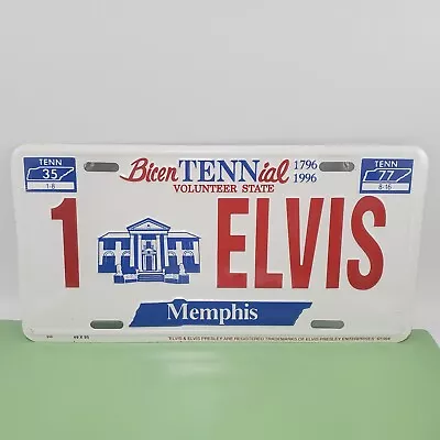 Vintage 1996 Elvis Presley Memphis Tennessee Novelty License Plate Bicentennial  • $12.99