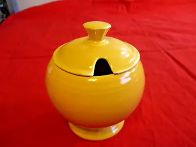 Rare Vintage Original Fiestaware Marmalade Jar Yellow With Lid • $80