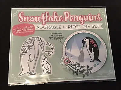 £3.99 • Buy Apple Blossom Snowflake Penguins 4 Piece Die Set - Christmas Winter Holly Etc