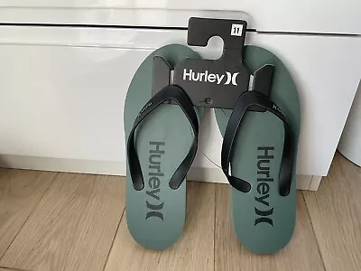 Hurley Men’s Icon Flip Flops Size UK  10 Brand New With Tags • £10.99