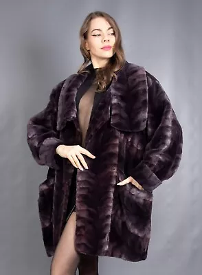 12261 Glamorous Real Sheared Mink Coat Luxury Fur Jacket Beautiful Look Size 3xl • $1