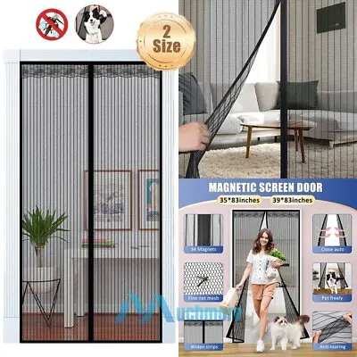 Magnetic Closure Screen Door Mesh Hands-Free Net Mosquito Fly Insect Bug Curtain • $12.89