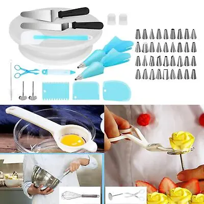 Loviver 52x Cake Decorating Supplies Set Cake Decorating Kit Baking Equipment • £27.04