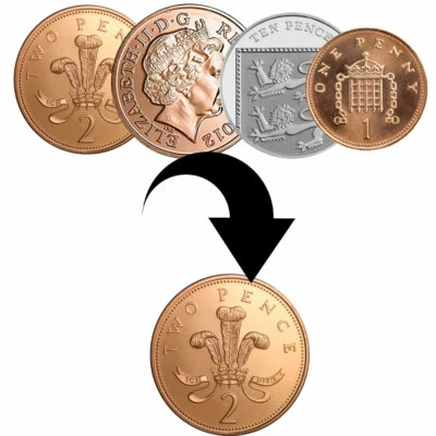 £29.99 • Buy 2p Nest Of Coins Disappearing Coins Loose Change Easy Magic Trick Coin Shells 
