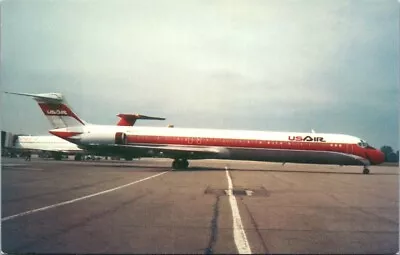 Airplane US Air MD-80 Vintage Chrome Postcard Unposted A40 • $6