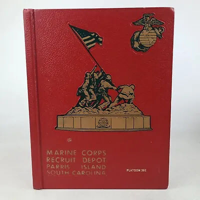 US Marine Corps Parris Island SC Yearbook 3rd Battalion Platoon 381 Nov. 1976 • $34.99