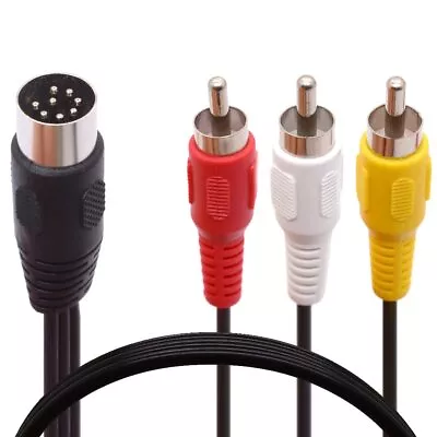 Din 8 Pin To 3RCA Cable 8Pin Din Male Plug To 3-RCA 3*RCA Male Audio Adapter... • $17.24