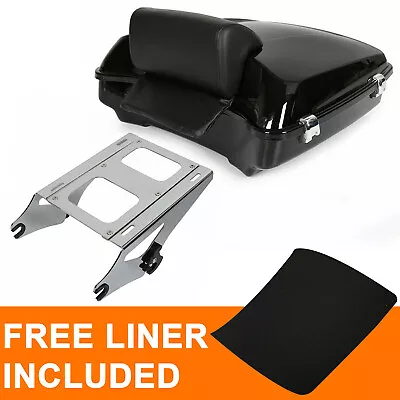 Razor Tour Pak Pack Trunk +Pad W/ Two-Up Rack For Harley Road Street Glide 14-23 • $208