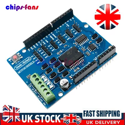 L298P Shield R3 DC Motor Driver 2A H-Bridge 2 Way For Arduino UNO 2560 UK • £11.19