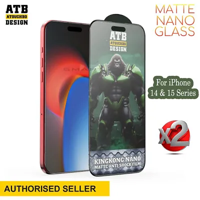 2x Ceramic Matte Nano Glass Screen Protector For IPhone 15 14 13 Pro Max Plus • $11.95