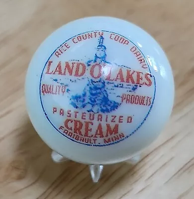 Land O' Lakes Cream Dairy Milk Butter Advertising Marble 1  Shooter & Stand • $2.99