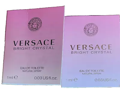 2 X Versace Bright Crystal Absolu Eau De Parfum EDP Sample Spray .03oz 1ml • $13.49