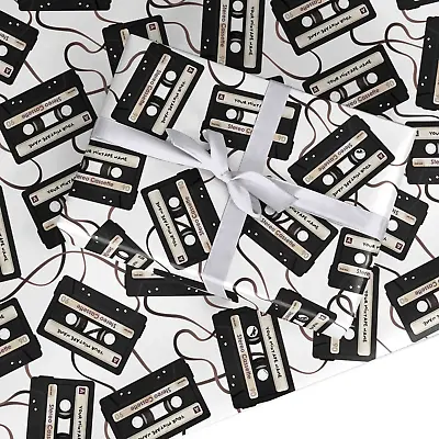 Dyefor Personalised Classic Mixtape Wrapping Paper Gift Wrap • £15.99