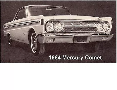 1964 Mercury Comet Auto Refrigerator / Tool Box Magnet  • $8