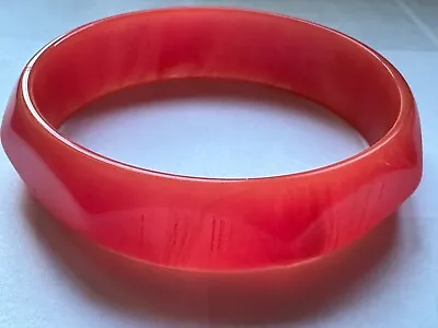 Beautiful French Vintage Pink Bakelite Bracelet - 7.5  • $168.03