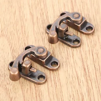 1 Pair Suitcase Jewelry Box Latch Clasps Trinket Lock Clasp Hardware Decorative • $6.24