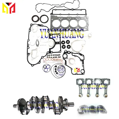 $2068 • Buy V2607 New Crankshaft Con Rod Engine Gasket Kit Bearing Set For Kubota Tractor 