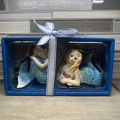 Blue Sky Clayworks Beautiful Mermaid Salt & Pepper Shakers By Heather Goldminc • $26.99