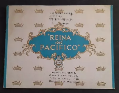 Pacific Steam Navigation Company Reina Del Pacifico Promotional Brochure • £4.95