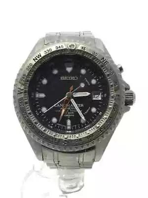 Seiko Land Master Cal.5M65 Titanium Date Kinetic Mens Watch Authentic Working • $987